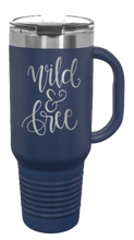 Load image into Gallery viewer, Wild and Free 40oz Handle Mug Laser Engraved
