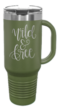 Load image into Gallery viewer, Wild and Free 40oz Handle Mug Laser Engraved
