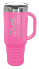 Load image into Gallery viewer, Wild and Free 40oz Handle Mug Laser Engraved
