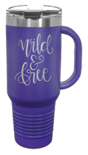 Load image into Gallery viewer, Wild and Free 40oz Handle Mug Laser Engraved
