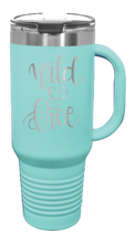 Load image into Gallery viewer, Wild and Free 40oz Handle Mug Laser Engraved
