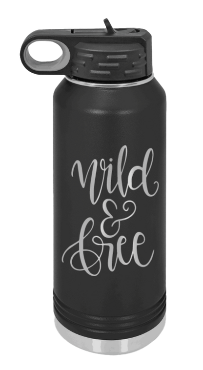 Wild & Free - 32oz Mug Laser Engraved- Black