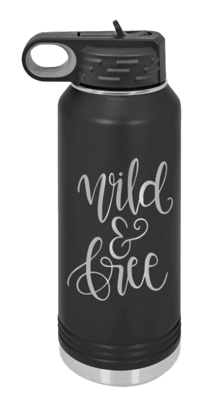 Wild & Free - 32oz Mug Laser Engraved- Black
