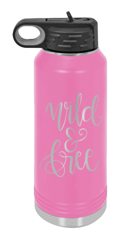 Wild & Free - 32oz Mug Laser Engraved- Pink