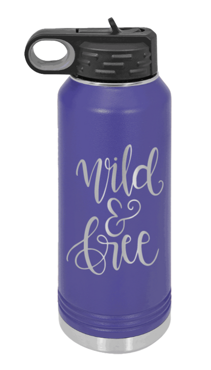 Wild & Free - 32oz Mug Laser Engraved- Purple