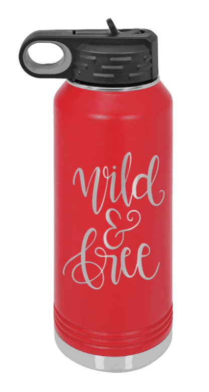 Wild & Free - 32oz Mug Laser Engraved- Red