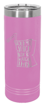 Load image into Gallery viewer, Hold My Juice Box Laser Engraved Skinny Tumbler (Etched)
