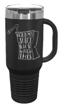 Load image into Gallery viewer, Hold My Juice Box 40oz Handle Mug Laser Engraved
