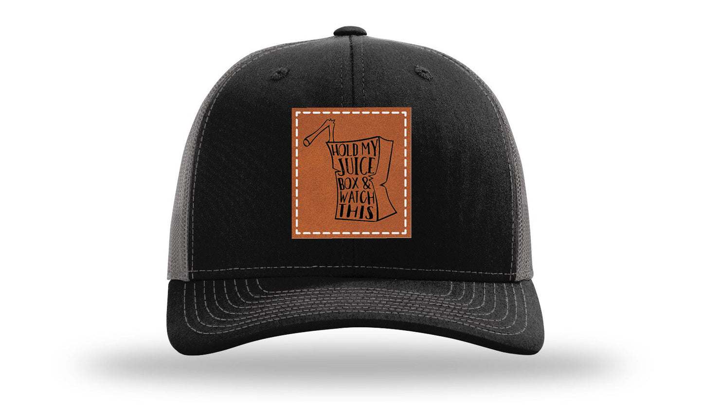 Hold My Juice Box Leather Patch Richardson 112 Hat