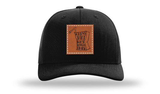 Hold My Juice Box Leather Patch Richardson 112 Hat
