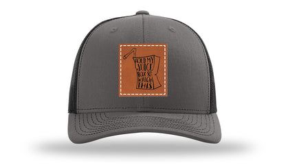 Hold My Juice Box Leather Patch Richardson 112 Hat