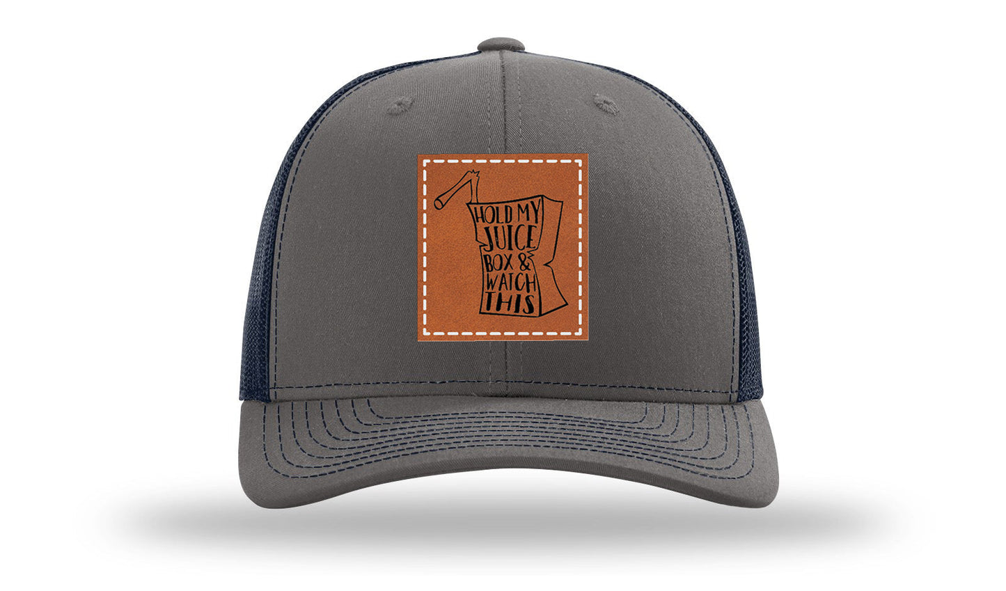 Hold My Juice Box Leather Patch Richardson 112 Hat