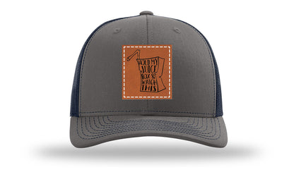 Hold My Juice Box Leather Patch Richardson 112 Hat