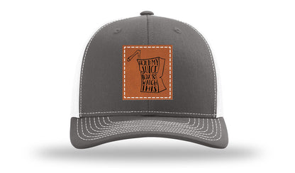 Hold My Juice Box Leather Patch Richardson 112 Hat