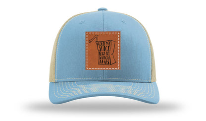 Hold My Juice Box Leather Patch Richardson 112 Hat