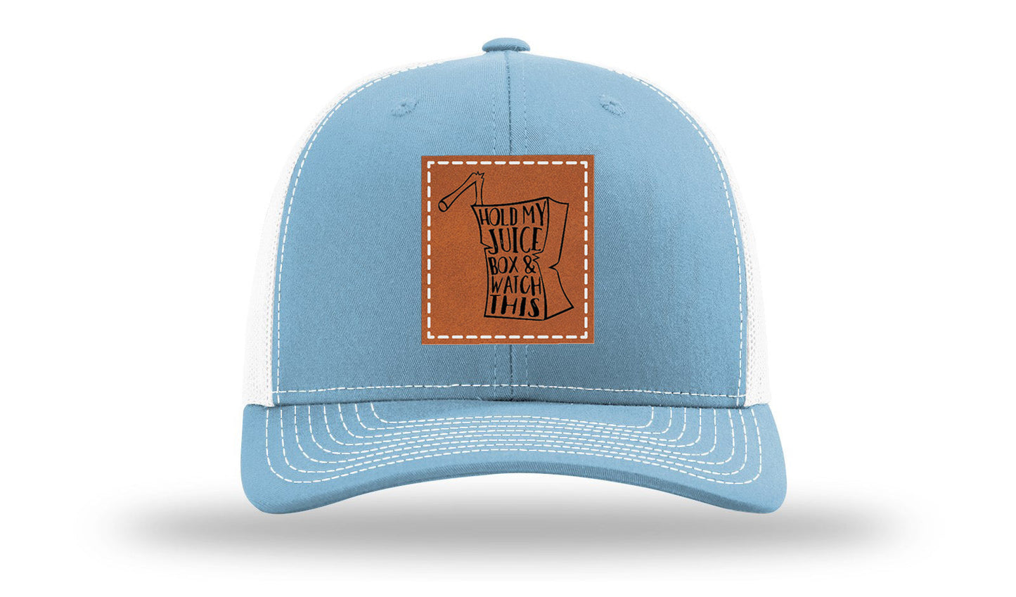 Hold My Juice Box Leather Patch Richardson 112 Hat