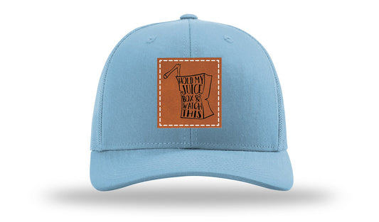 Hold My Juice Box Leather Patch Richardson 112 Hat