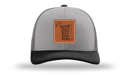 Hold My Juice Box Leather Patch Richardson 112 Hat