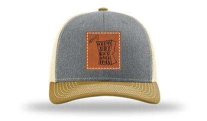 Hold My Juice Box Leather Patch Richardson 112 Hat