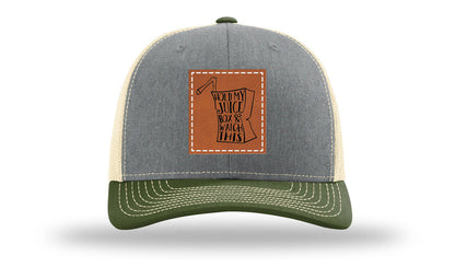 Hold My Juice Box Leather Patch Richardson 112 Hat