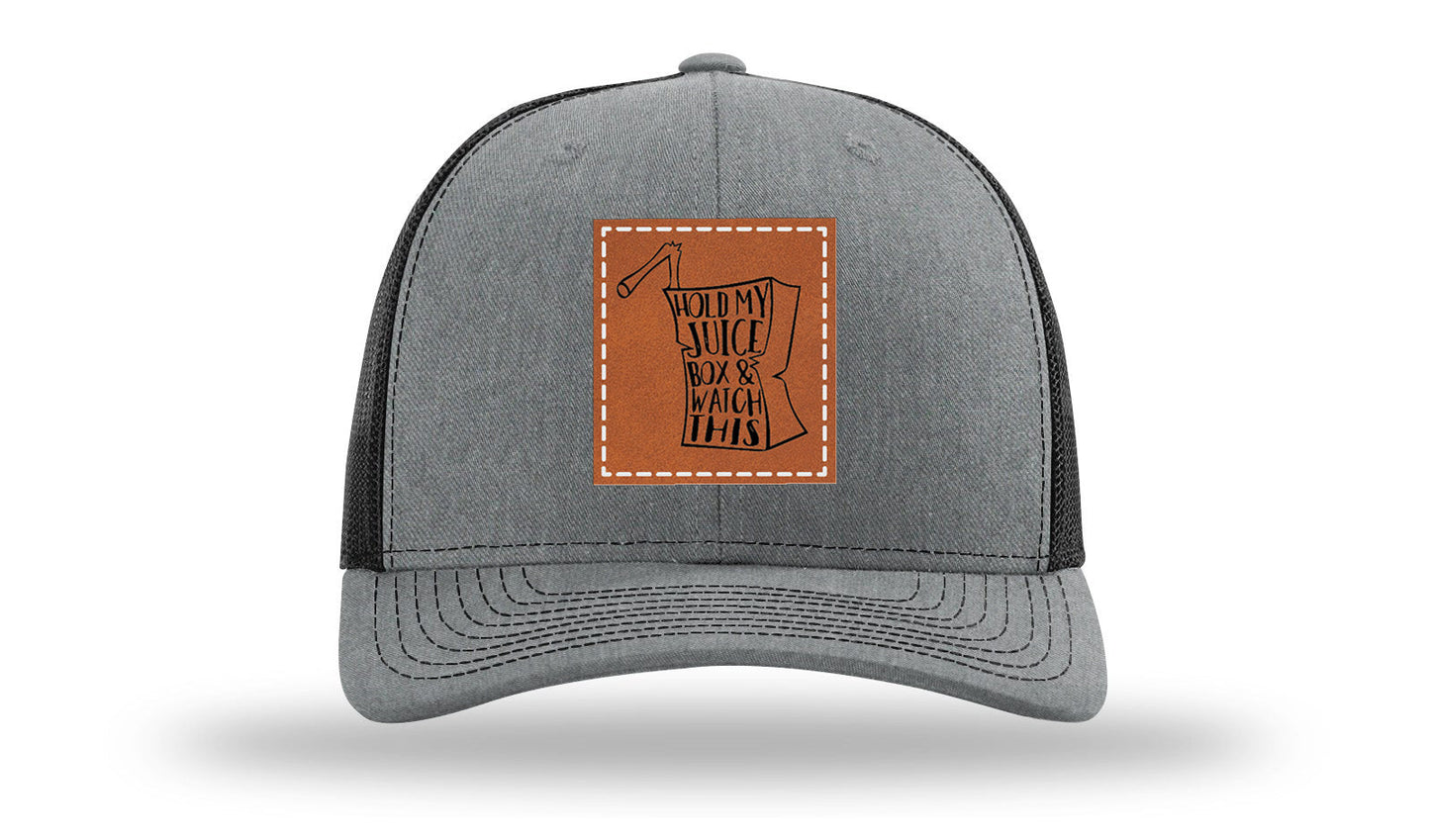 Hold My Juice Box Leather Patch Richardson 112 Hat