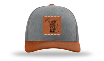 Hold My Juice Box Leather Patch Richardson 112 Hat