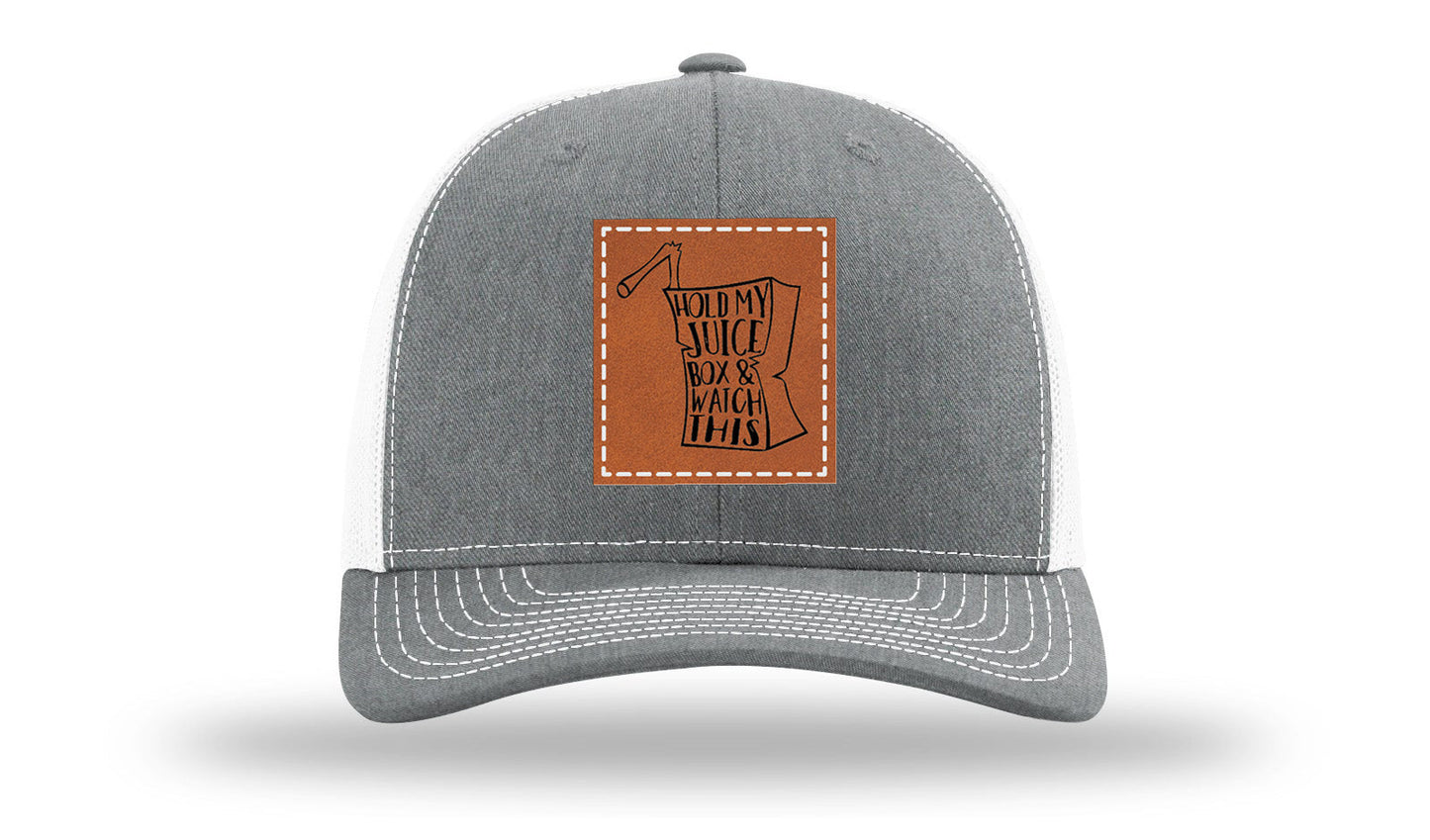 Hold My Juice Box Leather Patch Richardson 112 Hat