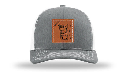 Hold My Juice Box Leather Patch Richardson 112 Hat