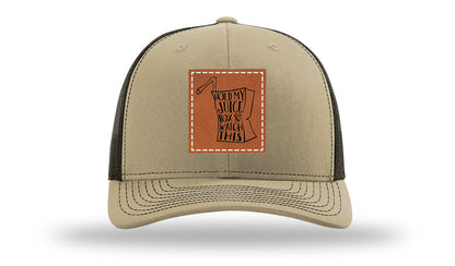 Hold My Juice Box Leather Patch Richardson 112 Hat