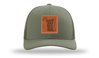 Hold My Juice Box Leather Patch Richardson 112 Hat
