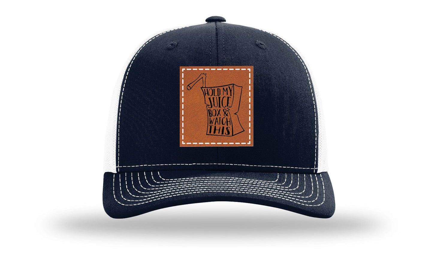Hold My Juice Box Leather Patch Richardson 112 Hat