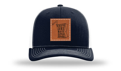 Hold My Juice Box Leather Patch Richardson 112 Hat