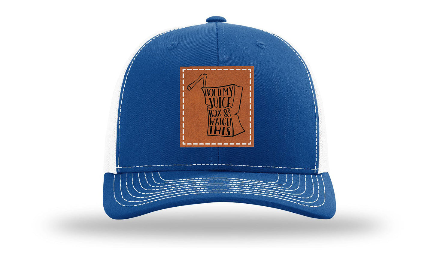 Hold My Juice Box Leather Patch Richardson 112 Hat