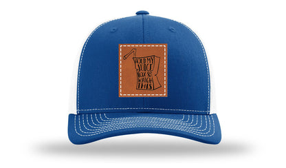 Hold My Juice Box Leather Patch Richardson 112 Hat