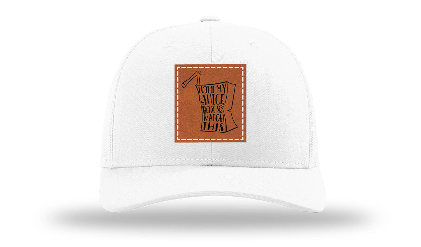 Hold My Juice Box Leather Patch Richardson 112 Hat