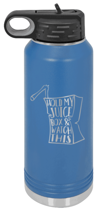 Hold My Juice Box - 32oz Mug Laser Engraved- Royal Blue