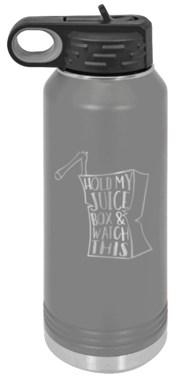 Hold My Juice Box - 32oz Mug Laser Engraved- Dark Grey