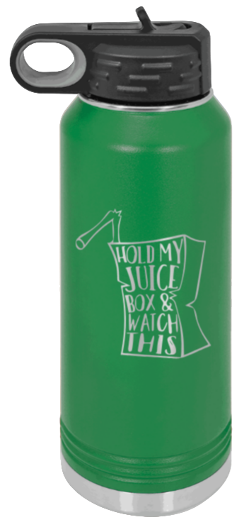 Hold My Juice Box - 32oz Mug Laser Engraved- Green