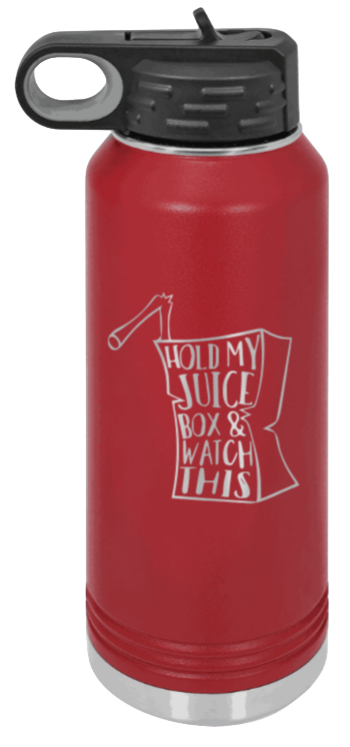 Hold My Juice Box - 32oz Mug Laser Engraved- Maroon