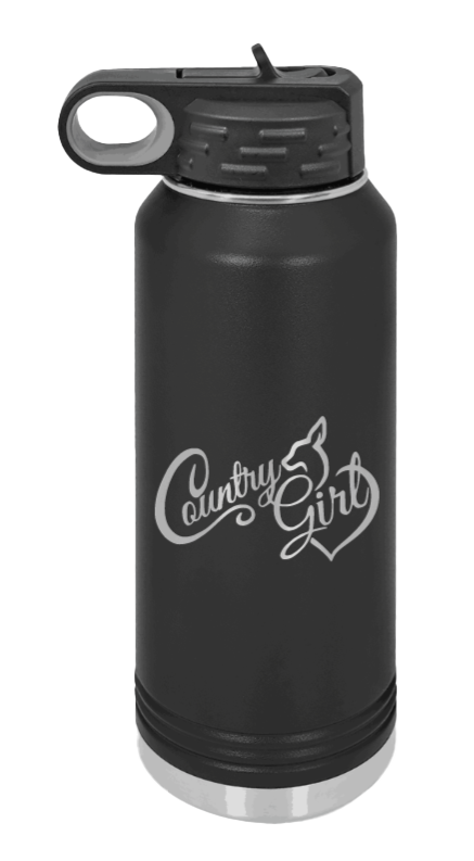 Country Girl - 32oz Mug Laser Engraved- Black