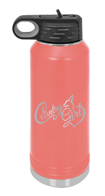 Country Girl - 32oz Mug Laser Engraved- Coral