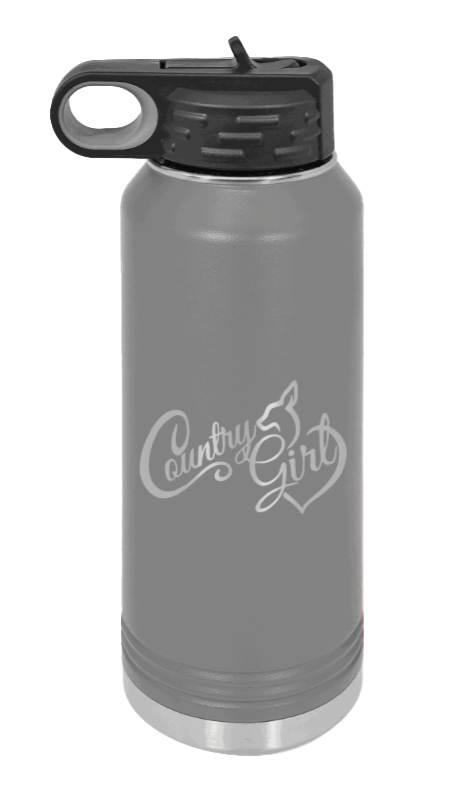 Country Girl - 32oz Mug Laser Engraved- Dark Grey