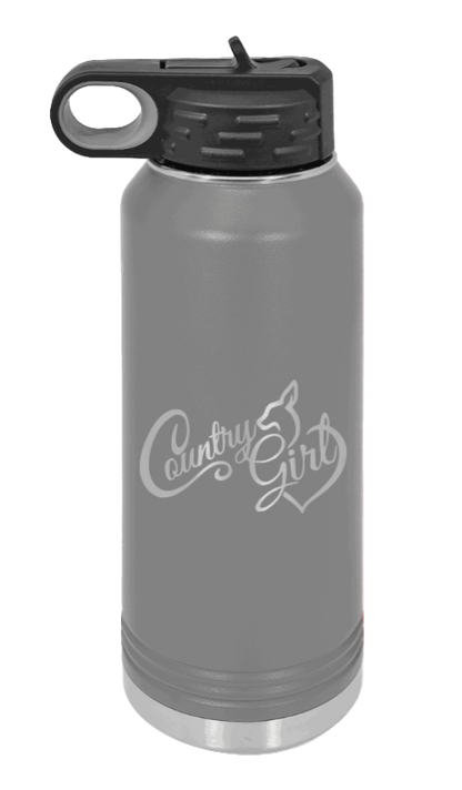Country Girl - 32oz Mug Laser Engraved- Dark Grey