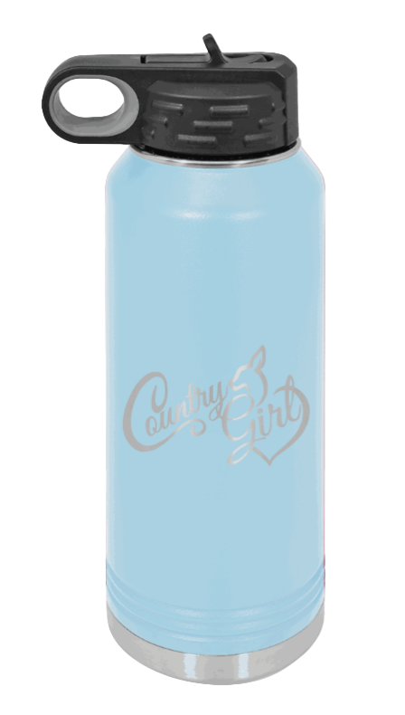 Country Girl - 32oz Mug Laser Engraved- Light Blue