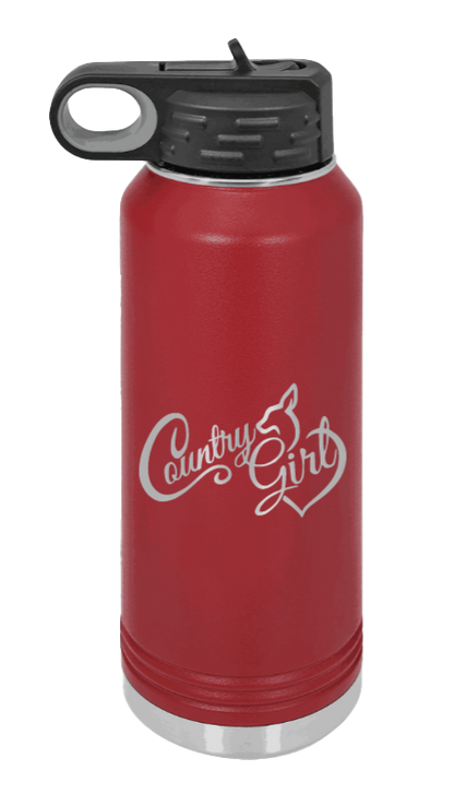Country Girl - 32oz Mug Laser Engraved- Maroon