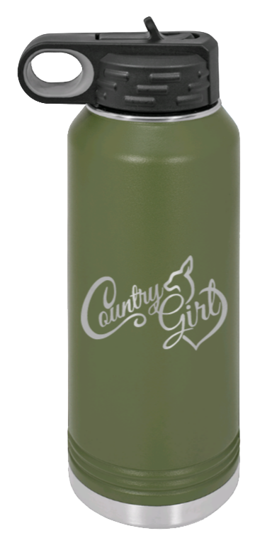 Country Girl - 32oz Mug Laser Engraved- Olive