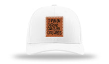 Load image into Gallery viewer, I Run On Caffeine Chaos and Cuss Words Leather Patch Richardson 112 Hat
