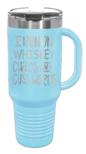 Load image into Gallery viewer, Whiskey Chaos and Cuss Words 40oz Handle Mug Laser Engraved
