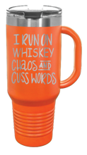 Load image into Gallery viewer, Whiskey Chaos and Cuss Words 40oz Handle Mug Laser Engraved
