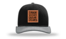 Load image into Gallery viewer, I Run On Whiskey Chaos and Cuss Words Leather Patch Richardson 112 Hat
